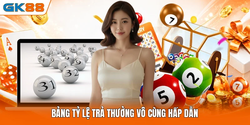 Bảng tỷ lệ trả thưởng vô cùng hấp dẫn